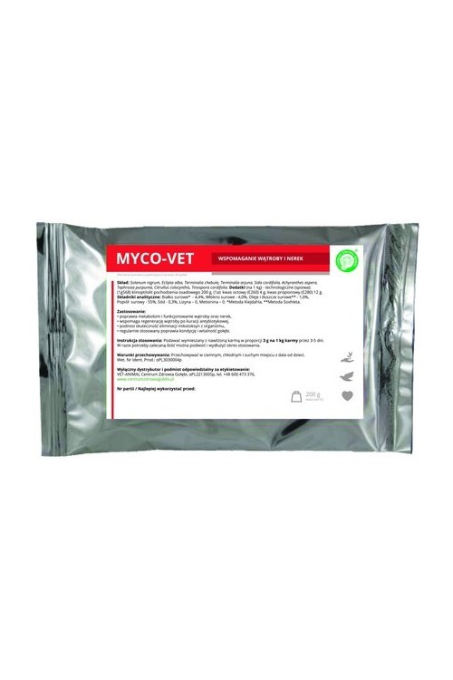 Myco-Vet 200g - wspomaganie wątroby i nerek, eliminacja mykotoksyn