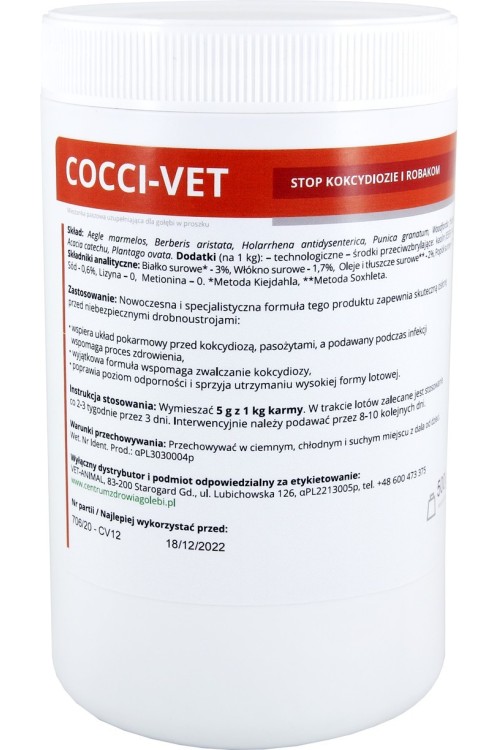 Cocci-Vet 500g - stop kokcydiozie i robakom