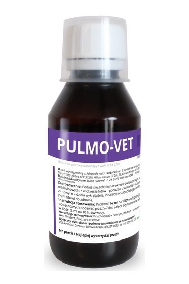 Pulmo-Vet 125ml - wspiera drogi oddechowe